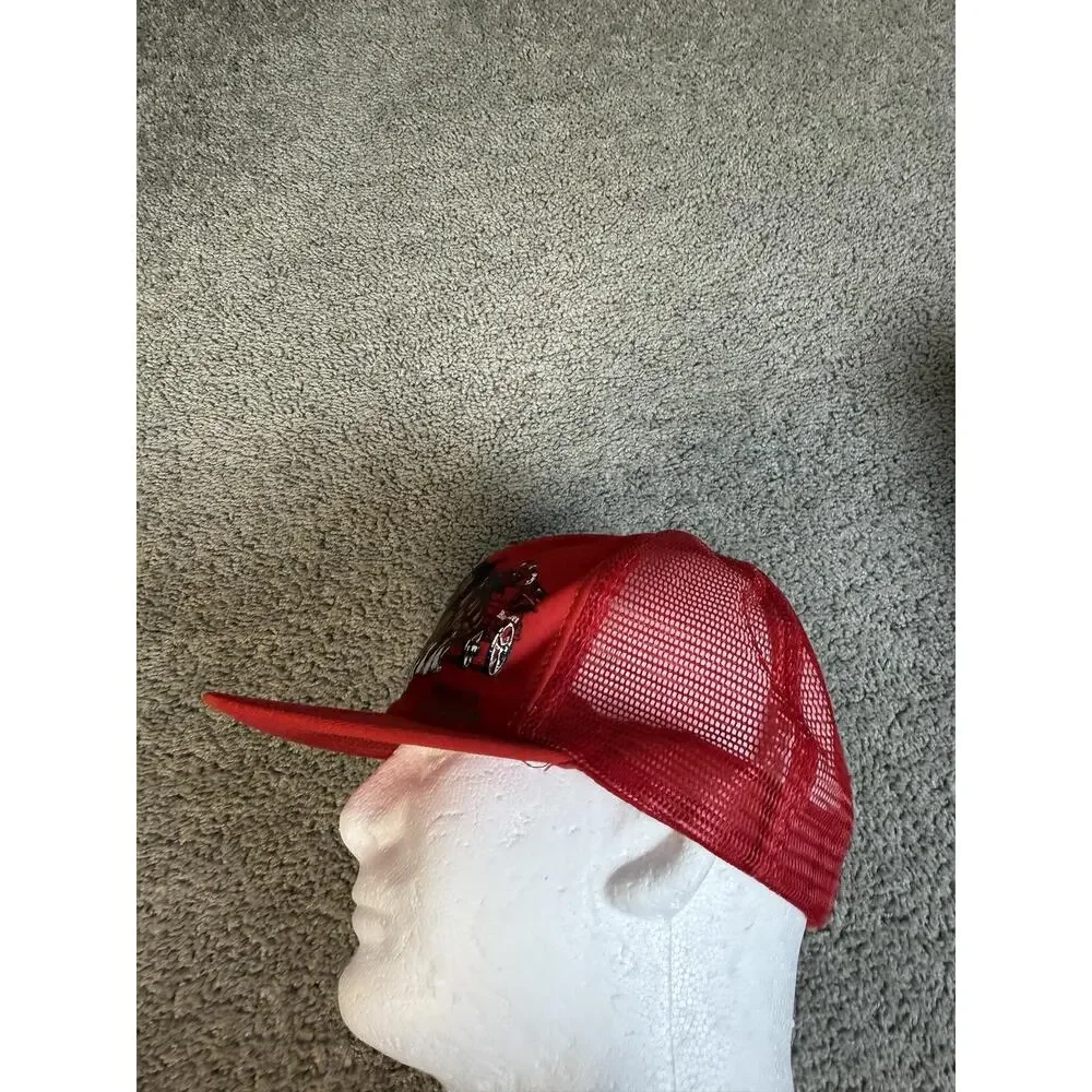 Vintage 80s Budweiser Clydesdale Hat Mens One Size Trucker Snap Busch Gardens